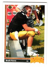 1991 Upper Deck Brett Favre Rookie Football Card Falcons