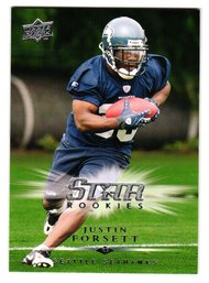 2008 Upper Deck Justin Forsett Rookie Football Card Seahawks