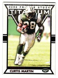 2002 Private Stock Titanium Curtis Martin #'D /275 Football Card Jets