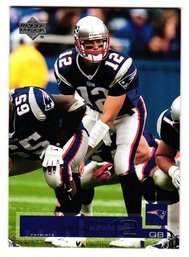 2002 Upper Deck Tom Brady Football Card Patriots