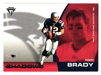 2002 Pacific Titanium Shadows Tom Brady Football Card Patriots