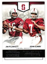 2016 Panini Contenders Draft Picks Jim Plunkett / John Elway Collegiate Connections Football Card Stanford