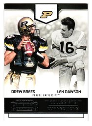 2016 Panini Contenders Draft Picks Drew Brees / Len Dawson Collegiate Connections Football Card Purdue