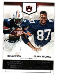 2016 Panin Contenders Draft Picks Bo Jackson / Frank Thomas Collegiate Connections Football Card Auburn