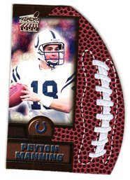 1999 Pacific Aurora Peyton Manning Leather Bound Die-Cut Football Card Colts