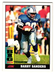 1992 Score Barry Sanders Little Big Men Football Card Lions