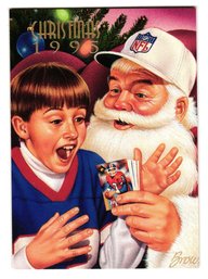 1995 NFL Properties Santa Claus Christmas Wishes Trading Card Licensees