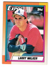 1990 Topps Larry Walker Rookie Baseball Card Expos