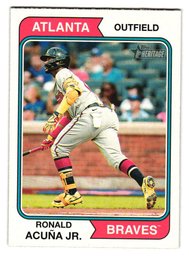 2023 Topps Heritage Ronald Acuna Jr. Baseball Card Braves