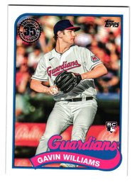 2024 Topps Gavin Williams Rookie '89 Insert Baseball Card Guardians