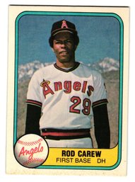 1981 Fleer Rod Carew Baseball Card Angels