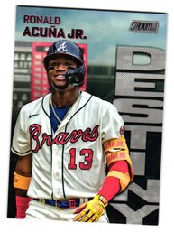 2022 Topps Stadium Club Ronald Acuna Jr. Destiny Insert Baseball Card Braves