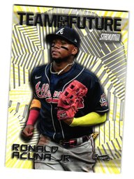 2022 Topps Stadium Club Ronald Acuna Jr. Team Of The Future Insert Baseball Card Braves