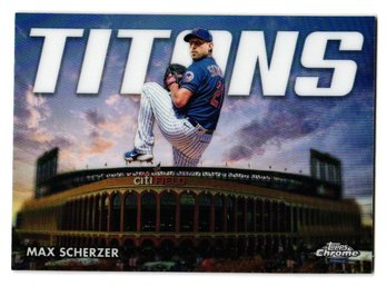 2023 Topps Chrome Max Scherzer Titans Insert Baseball Card Mets