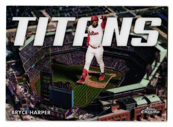 2023 Topps Chrome Bryce Harper Titans Insert Baseball Card Phillies