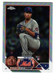 2023 Topps Chrome Kodai Senga Rookie Debut Baseball Card Mets