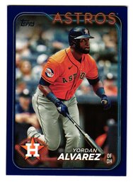 2024 Topps Yordan Alvarez Navy Blue Parallel Baseball Card Astros