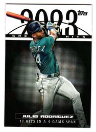2024 Topps Julio Rodriguez '23 Greatest Hits Insert Baseball Card Mariners