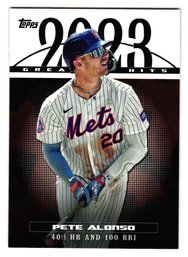 2024 Topps Pete Alonso '23 Greatest Hits Insert Baseball Card Mets