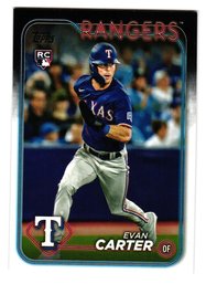 2024 Topps Evan Carter Rookie Baseball Card Rangers