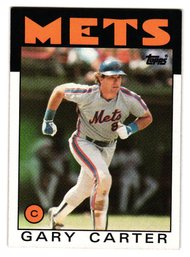 1986 Topps Gary Carter Baseball Card Mets