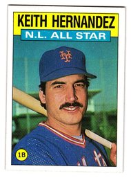 1986 Topps Keith Hernandez All-Star Baseball Card Mets