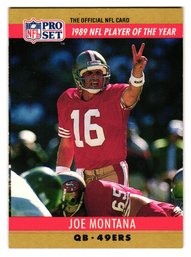 1990 Pro Set Joe Montana '89 Player Of The Year Football Card 49ers