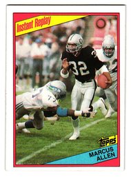 1984 Topps Marcus Allen Instant Replay Football Card Raiders
