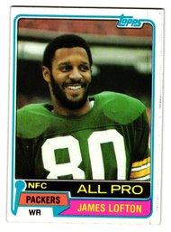 1981 Topps James Lofton All-Pro Football Card Packers