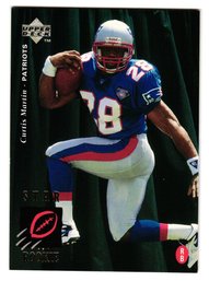 1995 Upper Deck Curtis Martin Rookie Football Card Patriots