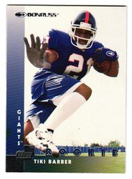 1997 Donruss Tiki Barber Rookie Football Card Giants