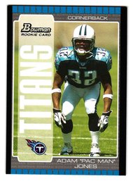 2005 Bowman Adam 'Pac Man' Jones Rookie Football Card Titans