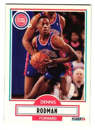1990 Fleer Dennis Rodman Basketball Card Pistons