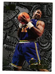 1995-96 Fleer Metal Karl Malone Nuts & Bolts Basketball Card Jazz