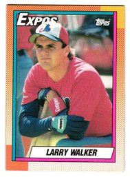 1990 Topps Larry Walker Rookie Baseball Card Expos