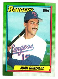 1990 Topps Juan Gonzalez Rookie Baseball Card Rangers