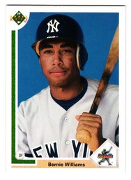 1990 Upper Deck Bernie Williams Rookie Baseball Card Yankees