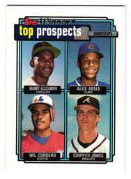 1992 Topps Gold Chipper Jones Rookie Baseball Card Braves