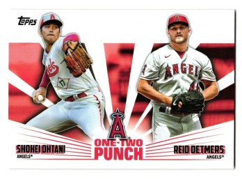 2023 Topps Shohei Ohtani / Reid Detmers One Two Punch Insert Baseball Card Angels