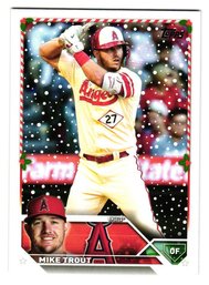 2023 Topps Holiday Mike Trout Baseball Card Angels