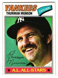 1977 Topps Thurman Munson All-Star Baseball Card Yankees