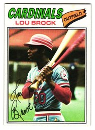 1977 Topps Lou Brock Baseball Card Cardinals