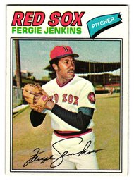 1977 Topps Fergie Jenkins Baseball Card Red Sox