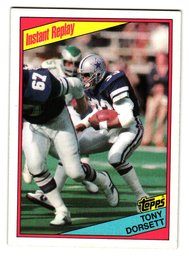 1984 Topps Tony Dorsett Instant Replay Football Card Cowboys