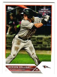 2023 Topps Pro Debut Jackson Holliday Prospect Baseball Card Orioles