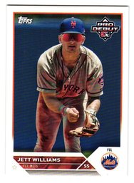 2023 Topps Pro Debut Jett Williams Prospect Baseball Card Mets
