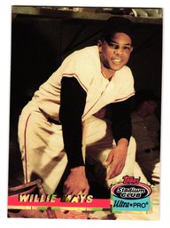 1993 Stadium Club Ultra Pro Willie Mays Limited Edition Baseball Card # 2 Of 10