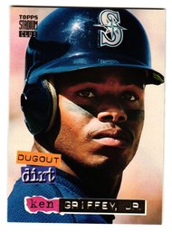 1994 Topps Stadium Club Ken Griffey Jr. Dugout Dirt Insert Baseball Card Mariners