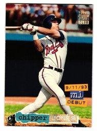 1994 Topps Stadium Club Chipper Jones MLB Debut Baseball Card Braves
