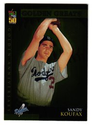 2000 Topps Golden Greats Sandy Koufax Insert Baseball Card Dodgers